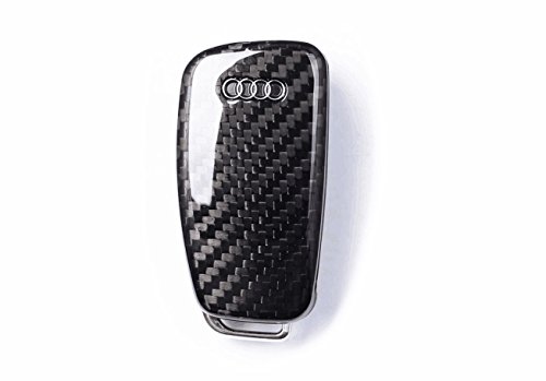 Guscio per chiave/telecomando auto in vera fibra di carbonio, per Audi A1,  A3, A4, A5, A6 TT