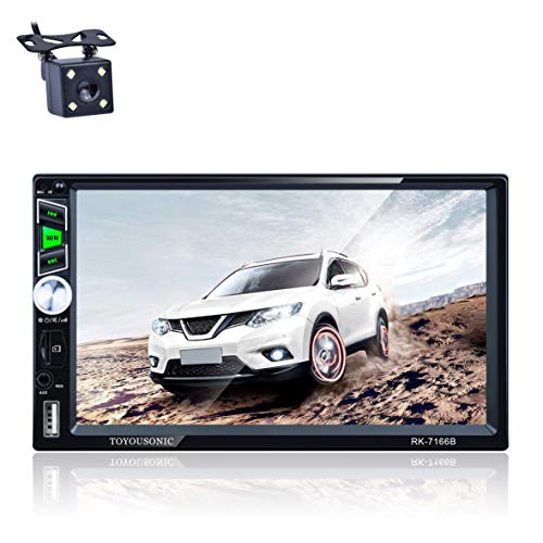 Autoradio 2 DIN Bluetooth Con Touchscreen HD Da 7 Pollici – Supporto Chiamate Vivavoce, FM, USB, TF, AUX E Telecamera Posteriore Inclusa